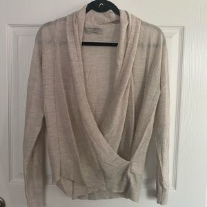 All Saints Rola Twist Jumper Sweater Beige/Oatmeal Merino Wool Sz. Large.